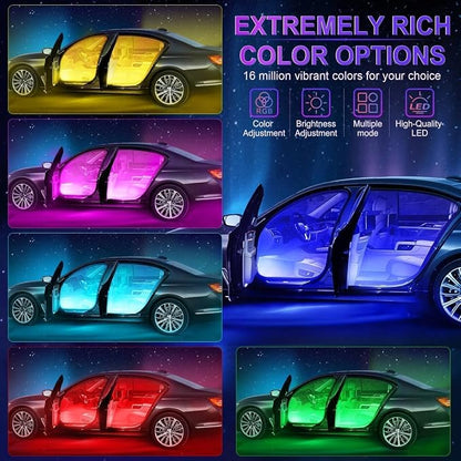 2 Pack Car Interior LED Lights, RGB Under Dash Ambient Lighting Kit | Charger Adapter, DIY Music Mode, Color Changing LED Strips for Jeeps, Trucks and SUVs, Car Accessories for Men & Women - Image 2
