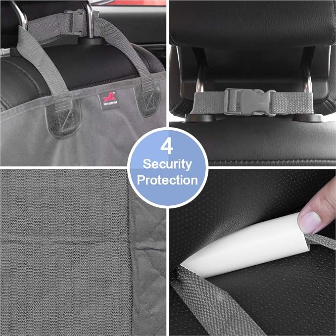 HONEST OUTFITTERS Dog Car Seat Covers, Pet Front Cover for Cars, Trucks, and Suv's - Waterproof & Nonslip Dog Seat Cover(Gray) - Image 6