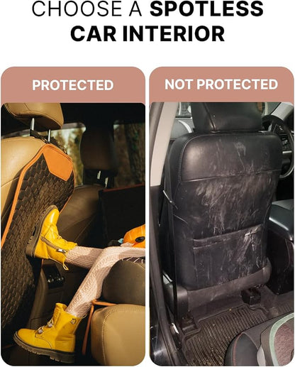 Set Seat Back Organizer & Car Seat Protector Hexy Waterproof & Non-Slip Protector for Child Car Cushion for Leather and Fabric Seats (Hexy Set 2) - Image 5