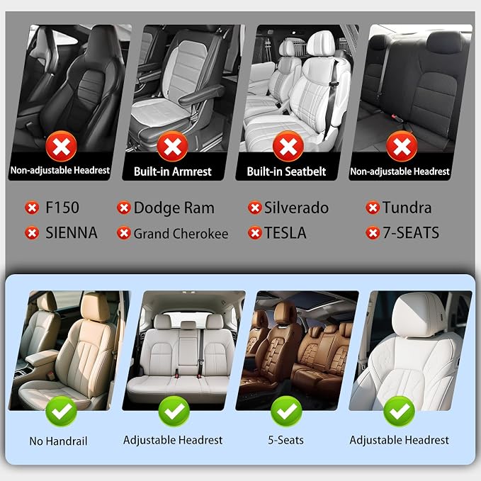 Full Coverage Leather Car Seat Covers for Cars,SUVs and Pick-up Trucks,Car Seat Protector,Automotive Seat Covers,Car Seat Cushion,Beige Seat Cover,Front Seat Cover for 2 Seats - Image 2