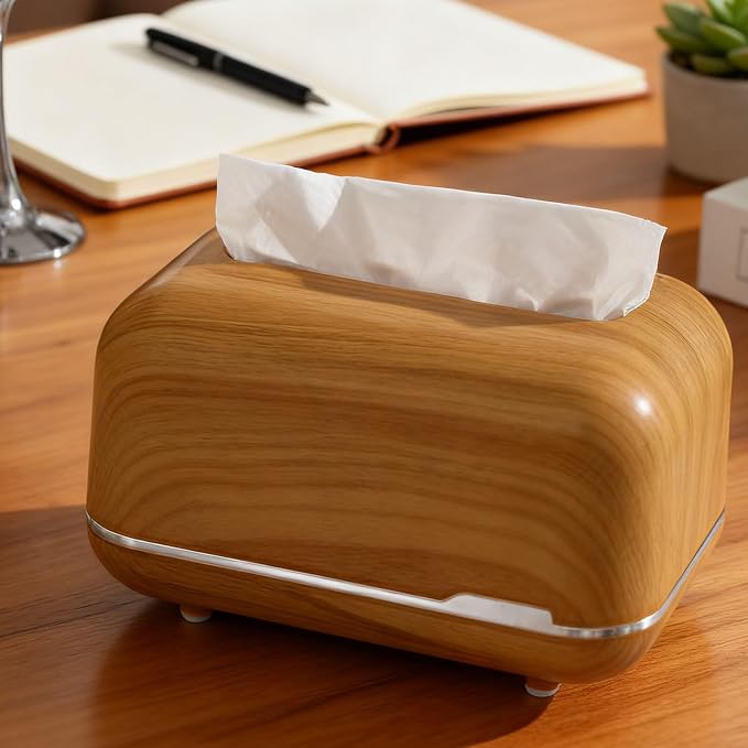 Decorative Tissue Box Holder, Rectangle Tissue Box Cover | Rectangular Kleenex Box Covers For Countertop, Coffee Table, Office, Car Rectangular Tissue Dispenser - Image 3