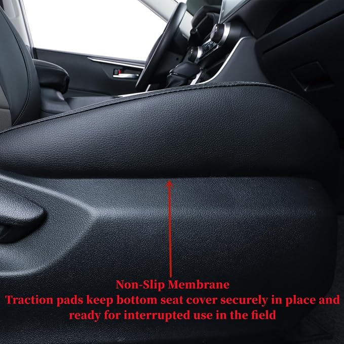 coverdream Custom Seat Covers Compatible with Select Toyota Corolla L,LE 2020 2021 2022 Models - Leatherette (Black/Gray,Full Set) - Image 6