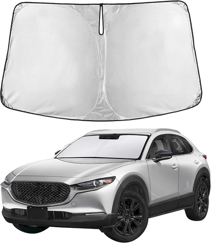 Autovir Windshield Sun Shade Fit for 2019-2024 2025 2026 Mazda CX-30 Sunshade, Front Car Window Shades Sun Visor, Blocks UV Rays & Heat, Car Accessories by Autovir
