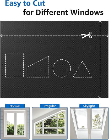 Sumobaby Blackout Curtains for Bedroom Portable 50"x60" Blackout Shades | 100% Black Out Window Cover No Drill with Upgraded Hook&Loop Tapes Thermal Insulated Blinds for Home,Nursery(1 Panel,Black) - Image 4