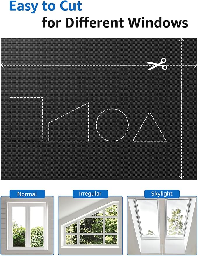Sumobaby Blackout Curtains for Bedroom 61"x100" Portable No Drill Black Out Window Cover with Upgraded Hook&Loop Tapes,100% Blackout Shades,Thermal Insulated Blinds for Bedroom,Nursery(1 Panel,Black) - Image 4