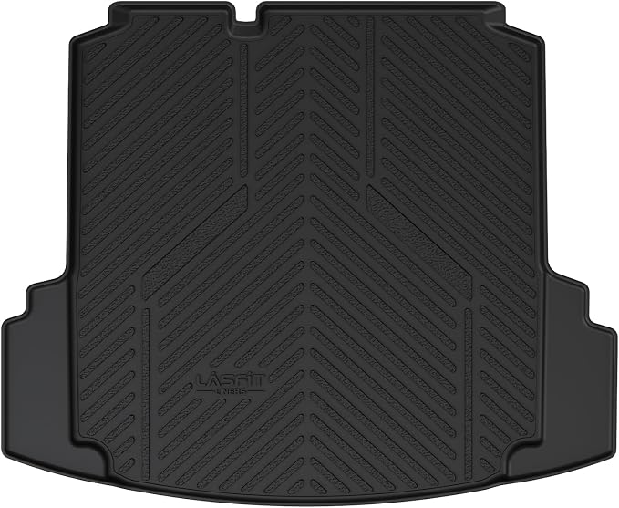 LASFIT Trunk Mat for Volkswagen Jetta 2011-2018, Custom Fit All-Weather TPE Rubber Cargo Mat for VW Jetta Accessories Trunk Liner Cargo Liner, Waterproof, Easy to Clean, Black by LASFIT