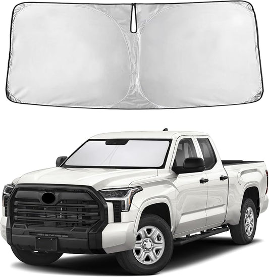 Autovir Windshield Sun Shade Fit for 2022-2024 2025 2026 Toyota Tundra | Sunshade, Front Car Window Shades Sun Visor, Blocks UV Rays & Heat, Car Accessories by Autovir