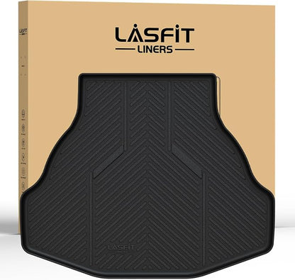 LASFIT Trunk Mat for Honda Accord 2017 2016 2015 2014 2013 (Only Sedan) | All Weather Custom Fit Anti-Slip Pet Friendly Easy Clean TPE Trunk Liner Cargo Mat, Black (NOT Coupe & Hybrid) by LASFIT