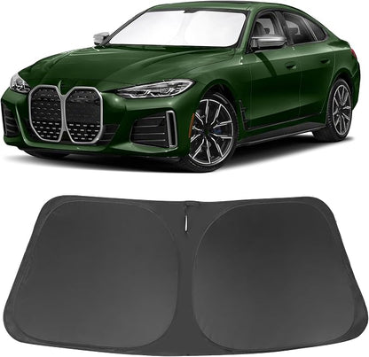 Windshield Sun Shade for 2022-2025 2026 BMW i4 M50 Accessories | Full covered for windshield, Foldable & Durable, Block UV Rays, Reduce Heat, Easy to install, Keep Car Cooler by LHFLIVE