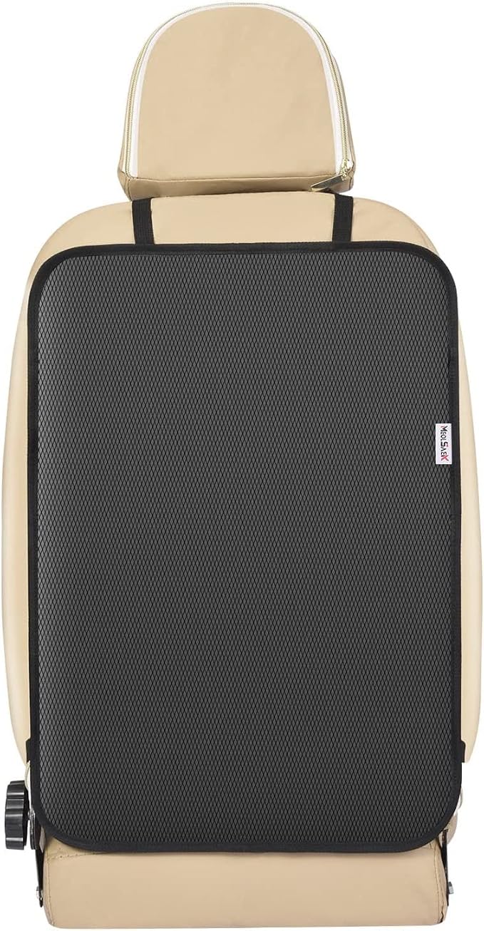 Meolsaek Kick Mats Back Seat Protector, Waterproof Oxford Seat Back Protector, Car Seat Back Protector for Kids, Back of Seat Protector for Kids Feet Car Seat (Black A -1pc) by Meolsaek