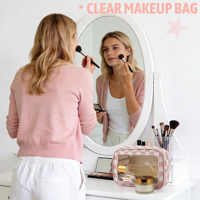 YOPCDJ 5PCS Diaper Bag Organizer Pouch Set, TSA Approved Toiletry Bag, Clear Waterproof TPU Makeup Bag Set Travel Organizer Bags for Women and Kids - Image 8