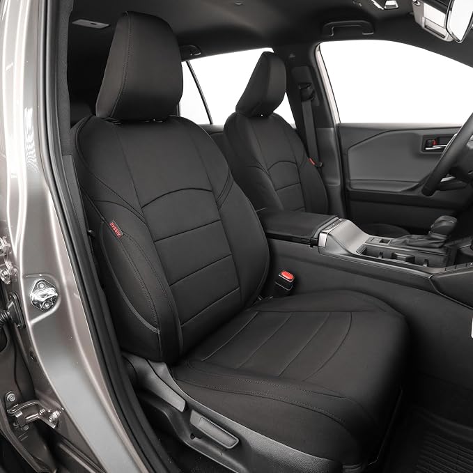 EKR Rav4 Seat Covers Custom Fit for Toyota Rav4 (Hybrid) Woodland/Limited 2026,Car Seat Cover Full Set for SUV,Neoprene(Black) by EKR