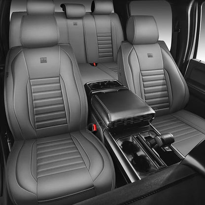 CAR PASS Nappa Leather Car Seat Covers Front Seats, Luxury Seat Protector for Cars, Waterproof Anti-Slip Seat Cushion Airbag Compatible Universal for Sedan SUV Pick-up Truck Automotive Vehicle, Gray - Image 7