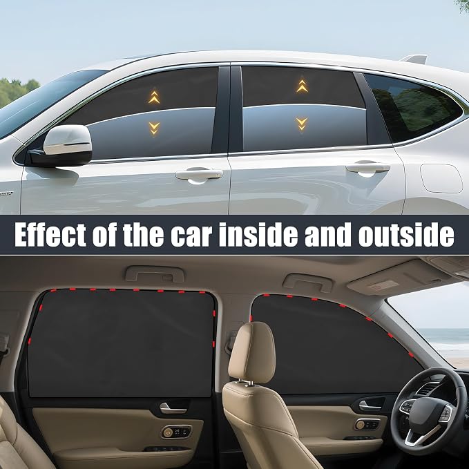 ZATOOTO Magnetic Honda Civic Sun Shade 2017-2024, Privacy & Cool, 4 Pack | Effective Sun Blocking. Magnetic Mount for Steel Frames. Great for Family Camping. Full Privacy Protection. - Image 6