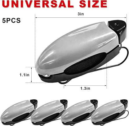 5 PCS Car Sun Visor Clips, Compact Auto Sunshade Sunglasses Clip Ticket Card Holder, Universal Sun Visor Organizer Eyeglasses Mount for Most Vehicles (Gray) - Image 2