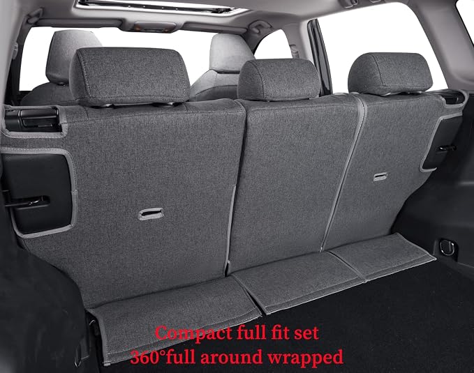 Corolla Car Seat Covers Custom Fit for 2023 2024 2025 Toyota Corolla Hybrid SE,Nightshade Seat Covers,Full Coverage,Airbag Compatible,Polyester Seat Protector(Full Set,Gray) - Image 6