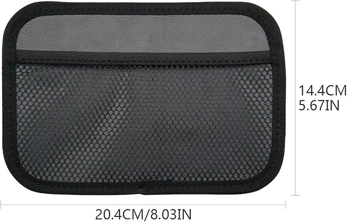 INNOLIFE Car Net Pocket Side Clutter Scattered Storage Phone Holder Strong Paste Organizer 8"x5.75"(2pcs L) - Image 2