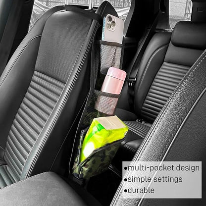 Car Seat Side Storage Pocket, Car Multifunctional Seat Organizer Hanging Bag, Auto Mobile Phone Wallet Sunglasses Mesh Net Pocket, Auto Accessories for Cars SUVs Trucks (Green, 2PCS) - Image 7