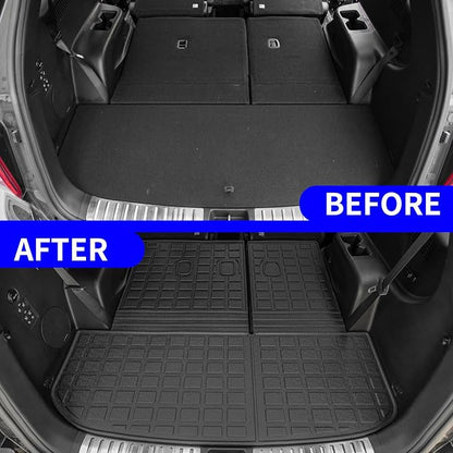 Rongtaod Trunk Mat with Backrest Mat for 2020-2025 Hyundai Palisade | Cargo Mat Cargo Liner TPE All Weather Back Seat Cover Protector 2024 Palisade Accessories - Image 2