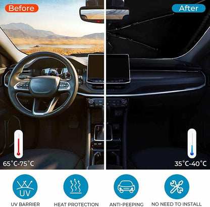Funny Zebra Car Windshield Sun Shade Foldable Umbrella Auto Sunshade for Car Truck SUV-Blocks Sun Visor Protector-Keeps Your Vehicle Cool - Image 4