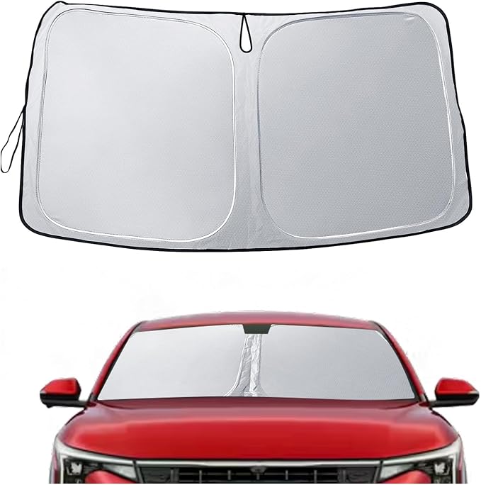 SXCY for 2025 2026 Kia K4 Windshield Sunshade for 2026 Kia K4 Accessories Sunshade Foldable Sun Shield 2025 K4 Sunshade Sun Protector Front Windows Sun Protection Block UV Rays by SXCY