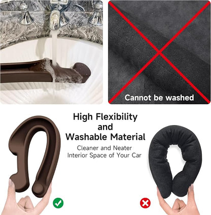 Givifive Car Seat Gap Filler Organizer 2Pack Soft Foam 3IN1 Multifunctional | Seat Side Gap Strip with Slot & Hook Universal Fit Car SUV Truck Fill The Gap Between Seat & Console (Narrow Dark brown) - Image 8