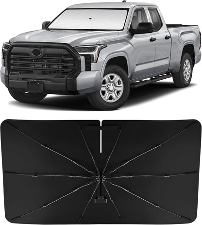 INSAUTO Custom Fit Windshield Sun Shade Umbrella for Toyota Tundra 2022-2026, Easy Fold & Store, Comes with Bag, UV & Heat Reflective, Keeps Your Car Cool by INSAUTO