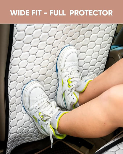 Kick Mat Back Seat Protector - Car Back Seat Cover for Kids Feet - Waterproof & Sturdy Protector for Upholstery from Dirt, Mud, Scratches and Stain (White) - Image 8