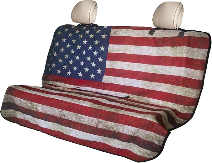 Waterproof Backseat Cover for Car Trucks Van SUV Jeep,Rear Bench Towel Seat Covers,(USA Flag) by Unknown