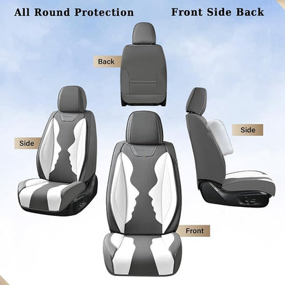 Coverado Car Seat Covers Full Set, Seat Covers for Cars, Front Seat Covers and Back Seat Cover Waterproof Leather Automotive Seat Cover, Universal Car Interior Protectors Cushion for Most Cars - Image 9