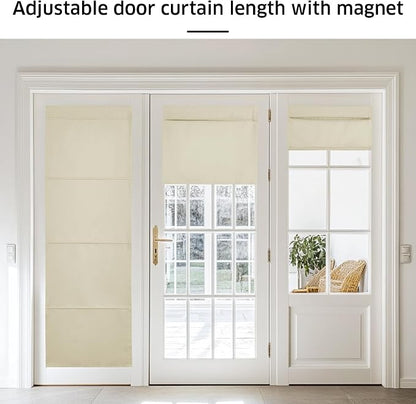 NICETOWN Light Beige Magnetic Roman Shades No Drill Curtain for Kitchen | Room Darkening, Front Back Window Covering, Easy Installed Door Blinds, Adjustable Roller Shade, 1 Panel, 27" W x 64" L - Image 5