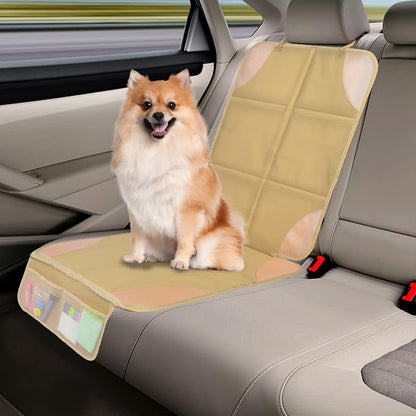 Car Seat Protector, Non-Slip Backing Will Not Leave Imprint (Ochre, 1 pc) | Waterproof Thicker Car Seat Cover for SUV, Sedan, Truck, Leather Car Seat Cushion - Image 4