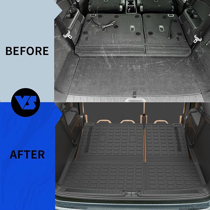 Rongtaod Trunk Mat with Backrest Mat for 2022-2026 Nissan Pathfinder | Cargo Mat Cargo Liner Trunk Liner TPE All Weather Back Seat Cover Protector 2025 Pathfinder Accessories - Image 2