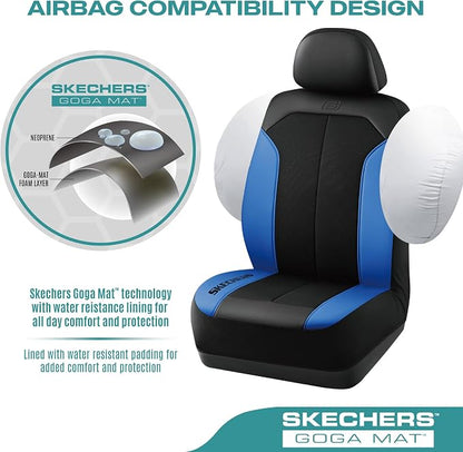 Skechers Car Seat Covers,GOGA Mat Oxford Cloth Seat Covers,Waterproof Car Seat Covers Full Sets,Automotive Universal Fit Seat Cover for Most Cars, Suvs, Trucks,Blue - Image 5
