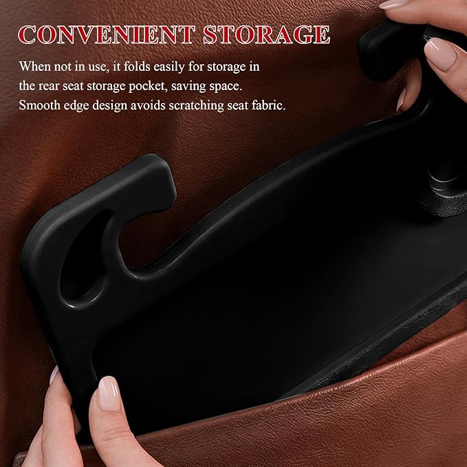 Car Steering Wheel Desk for Laptop, Auto Tray for Eating Writing | Portable Double Sided Design, with Pen and Drink Holder, for Eating Food Writing Work, Multipurpose Travel Car Accessories - Image 5