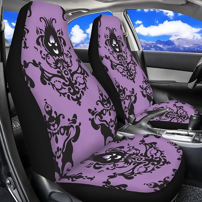 Halloween Front Car Seat Covers Set of 2, Soft Breathable Seat Protectors for Front Seats, Universal Fit for Most Cars, SUVs and Sedans - Image 2