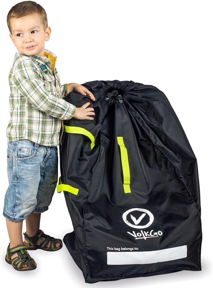 Car Seat Travel Bag For Airplane with Carrying Handle, Gate Check Bag, Car Seat Bags for Air Travel Carseat Travel Cover, Carseat Travel Bag Cover for Airplane Travel by VVOLKGO