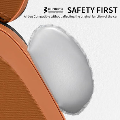 FLORICH Leather Seat Covers for Cars Front Car Seat Cover Premium Automotive Seat Covers Waterproof Car Seat Cushion Protector Universal Fit for Most Cars SUV Trucks, Brown&Black - Image 4