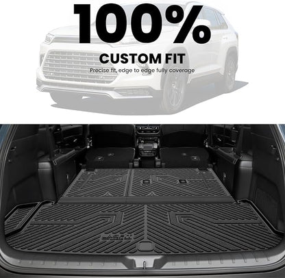 LASFIT Cargo Mat for Toyota Grand Highlander 2024-2026 with Backrest Mat | Not for Highlander, Fits Gas& Hybrid Models, Fits 7 & 8 Seats, Rear Cargo Area, All Weather TPE, Easy to Wash - Image 6