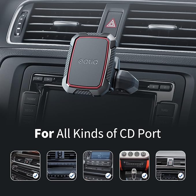 Magnetic CD Phone Mount with 6 Strong Magnets for Car CD Player | 6X Strong Magnetic,Anti-Slip Protection Pads,Compatible with iPhone 17 16 15 14 13 12 Series,Samsung Galaxy, LG, and More - Image 5