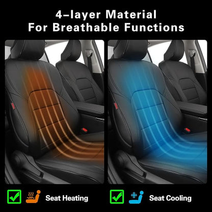 EKR Car Seat Covers for Toyota Camry 2025 2026 (Hybrid),Full Set | Custom Fit for Toyota Camry 2025 2026 XSE/XLE,Factory-Style Interior Upgrade,Easy-Wipe Protection-Faux Leather(Black) - Image 7