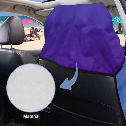 Car Towel Seat Cover 1 Piece Soft Car Seat Cover Protector Breathable Non-Slip Cars Accessories for Cars SUV Trucks, Purple Blue Gradient - Image 3