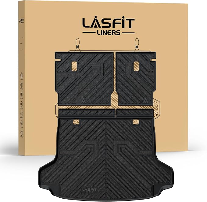 LASFIT Cargo Mat Mat for Honda HRV 2023-2027 & for Acura ADX 2025-2026 | Full Surround TPE Mats, Tall Walls, 3D Custom Fit, Non-Slip, Easy Clean, Tool-Free Install, Vehicle-Specific Accessories by LASFIT