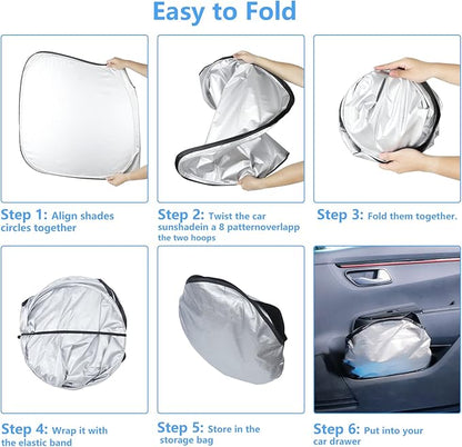 Windshield Sun Shade Car Sunshade Accessories for 2026-2019 Mazda CX-30 | HOHUIGO Custom Fit Front Window Sunshade Fit CX30 Windshield Accessories Window Shade Sun Visor Heat shield Cover Blocks UV - Image 6