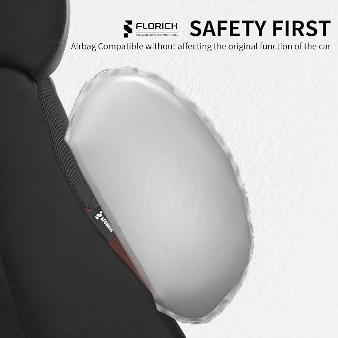 Seat Covers, Car Seat Covers Front Seat, Black&Coffee Seat Covers for Cars 2 Seats, Breathable Car Seat Protector, Front Car Seat Cushion, Automotive Seat Covers Universal Fit for Most Cars SUV Trucks - Image 5