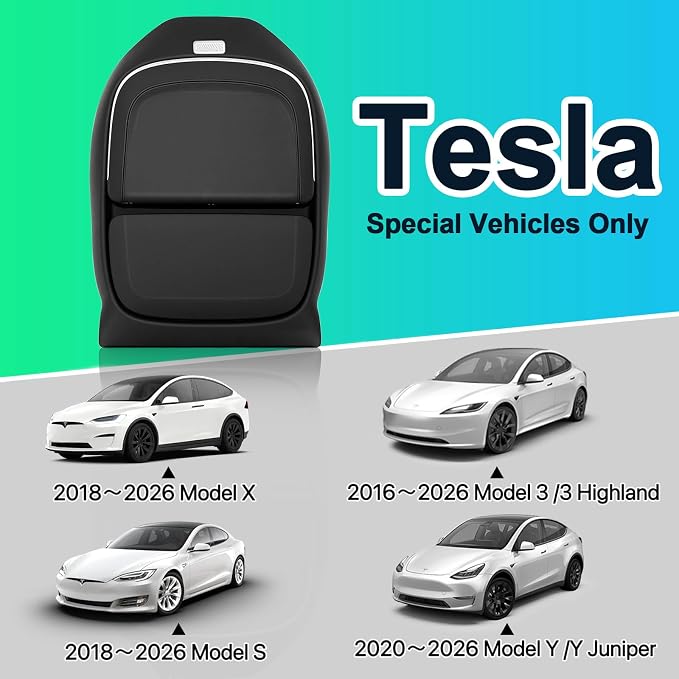 Tray Table for Tesla Model Y Model 3, Folding Seat Back Food Tray for Tesla | Premium Leather Tesla Table, Ambient Lighting,Adjustable Tray Angles, Tesla Seat Back Tray Table Desk for Food Eating, Laptop - Image 7