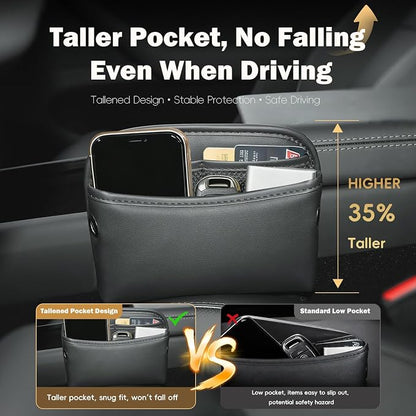 MARCHFA Car Seat Side Pocket Organizer Car Pocket Pouch for Seat, Door, Console, Car Seat Gap Filler Organizer Multifunctional Car Organizer Accessories for Phone Sunglasses Keys Cards (Small) - Image 7