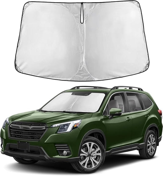 Autovir Windshield Sun Shade Fit for 2019-2023 2024 Subaru Fit Forester | Sunshade, Front Car Window Shades Sun Visor, Blocks UV Rays & Heat, Car Accessories by Autovir