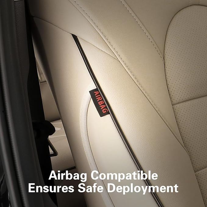 EKR Car Seat Covers for Toyota Camry 2012-2017 (Gas),Full Set | Custom Fit for Toyota Camry SE/XSE/SE Sport/SE Limited 2012-2017,Easy-Wipe Protection-Faux Leather((Beige) - Image 2
