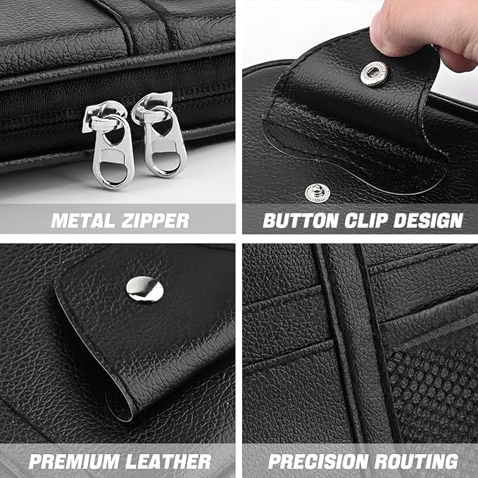 Car Sun Visor Organizer, Sunglass Holder and Storage Pocket, Card Cash Pouch with Multi-Pocket Net Zipper, Case Bag for License Pen Key, Auto Interior Accessories for Truck, SUV, Van (Purple) - Image 5